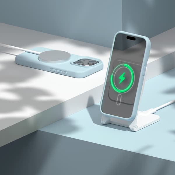 Etteri Silicone Mag skal för iPhone 14 ljusblå blå