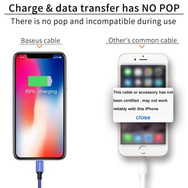 Extra lång  5M iphone  baseus kabel