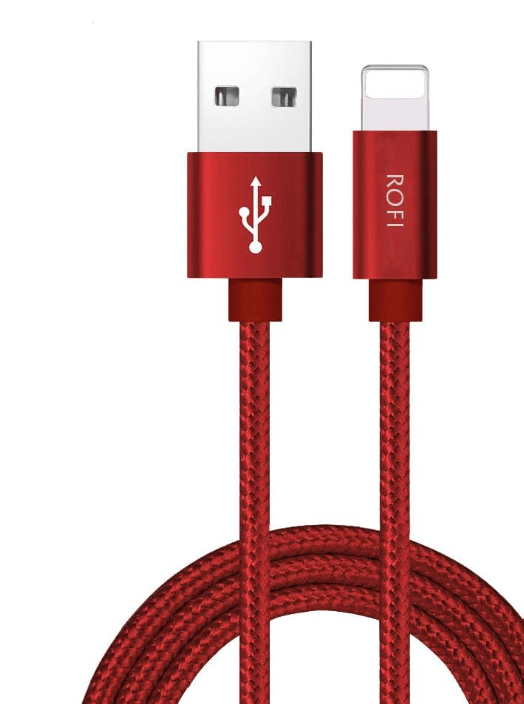 2-pack 3 m USB-A till Lightning snabbladdningskablar röd