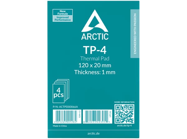 ARCTIC TP-4 Termisk pad 4-pack Grå