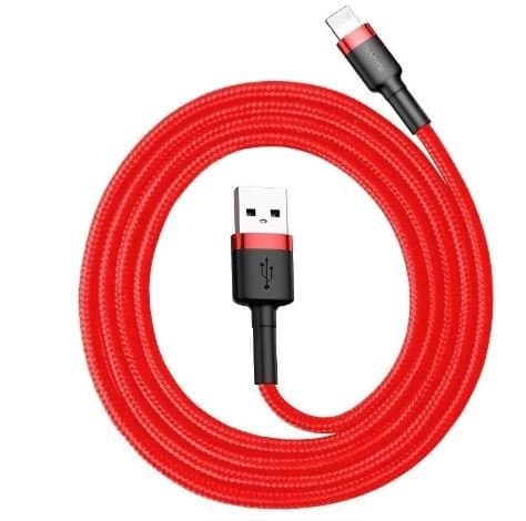 2 st 3 m Baseus cabel iphone röd