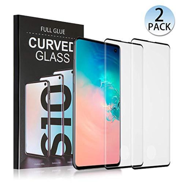 2 st super kvalite heltäckande  härdat glas för Samsung s10 plus