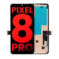OLED-enhet med ram (utan fingeravtryckssensor) för Google Pixel 8 Pro (Eftermarknad Plus) (Alla färger)