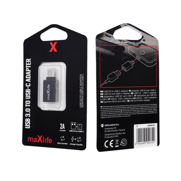 Maxlife USB 3 0 till USB-C-adapter