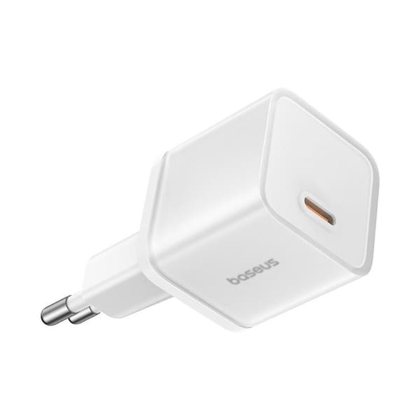 Baseus väggladdare GaN5 Mini PD 30W 1x USB-C månvitt vit
