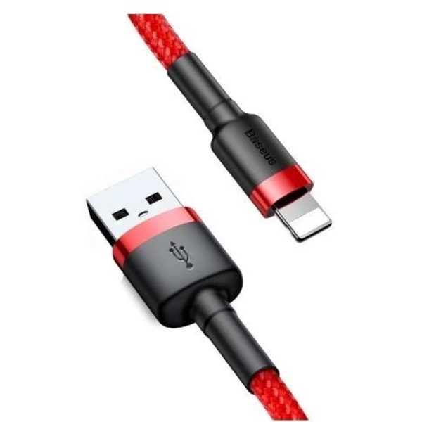 2 st 2 m Baseus kabel iPhone röd