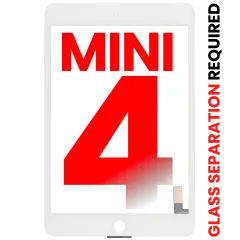 Digitizer för iPad Mini 4 (OCA förinstallerad och glasseparation krävs) (Eftermarknad Plus) (Vit)