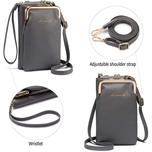 Elegant crossbody-mobiltelefonväskor|röd