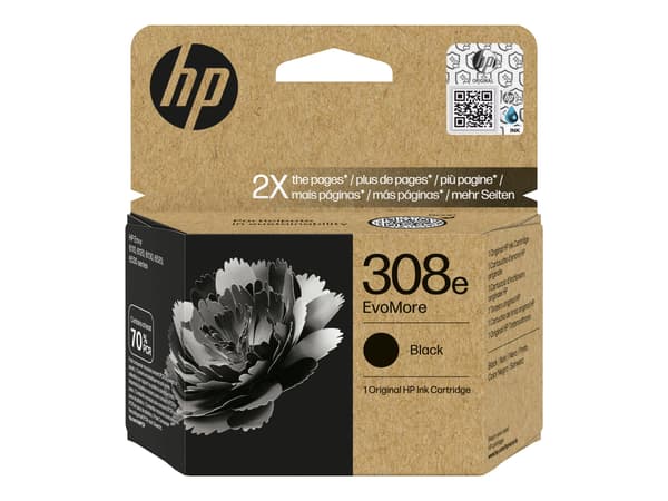 HP 308e EvoMore Black Original svart 320 sidor bläck