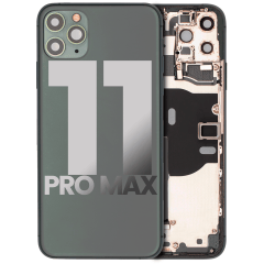 Baksida med små komponenter förmonterade för iPhone 11 Pro Max (Begagnad OEM-dragning: Klass B) (Midnattsgrön) svart