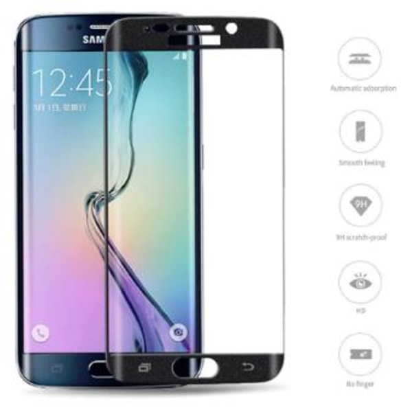 HELTÄCKAND  för  Samsung GALAXY S6 Edge svart Transparent