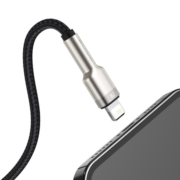 Baseus kabel Cafule Metal USB - Lightning 0,25 m 2,4A svart svart