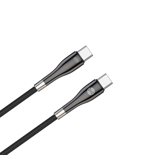 Forever Sleek kabel USB-C - USB-C 2,0 m 60W svart svart