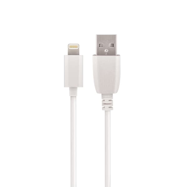 Setty USB-kabel 1m 2,4A MFI Lightning vit R vit