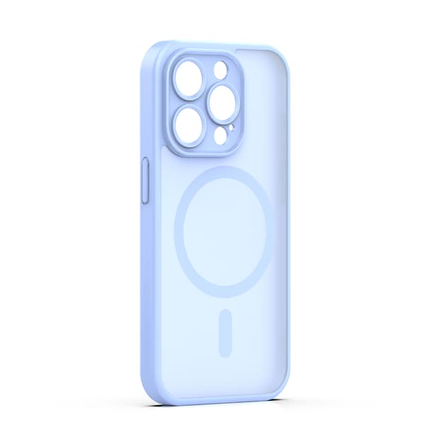 Mag Matt skal för iPhone 15 Pro ljusblå camera protection blå