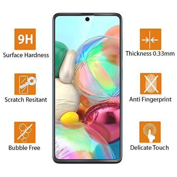 2 st heltäckande skärmskydd för Samsung A41 Transparent