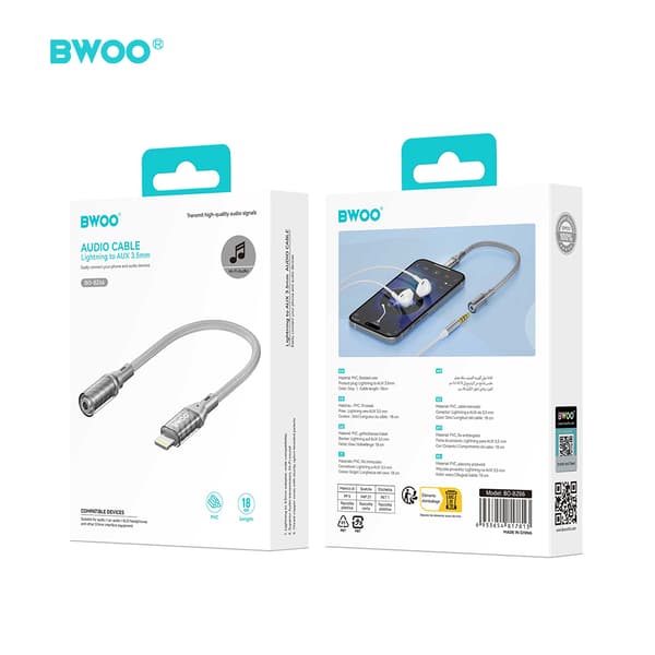 BWOO Adapter Lightning till 3.5MM Jack BZ66