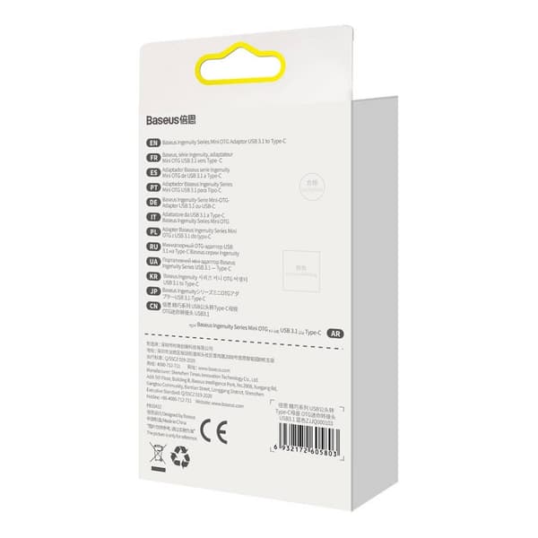 Baseus adapter Ingenuity USB-A 3.1 till USB-C blå OTG