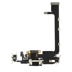 Laddningsport Flexkabel med Kort för iPhone 11 Pro Max (Eftermarknad Plus) (Rymdgrå) svart