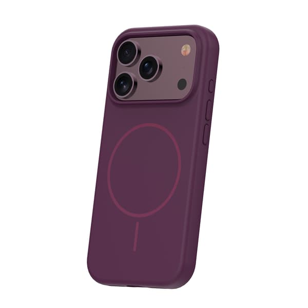 Silicone Thin Mag skal för iPhone 17 Pro Max / iPhone 18 Pro Max mörkt körsbär