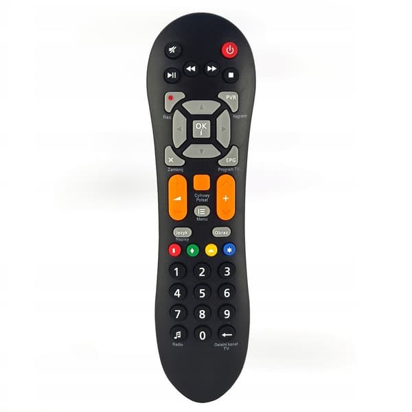 Fjärrkontroll för HD7000 / HD5000 / HD3000 ingen logotyp, orange knappar orange