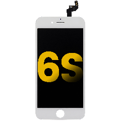 LCD-enhet med stålplatta för iPhone 6S (renoverad) (vit)