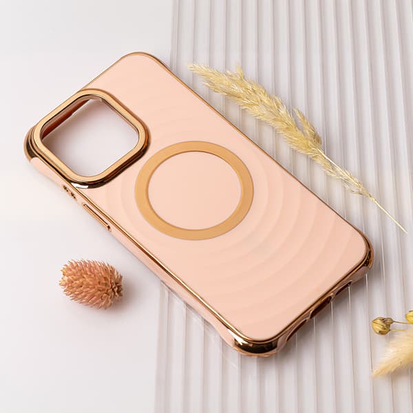 Circle Glam Mag fodral för iPhone 16 Plus rosa