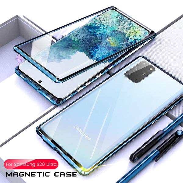 magnet fodral för Samsung S20 plus blå Blå