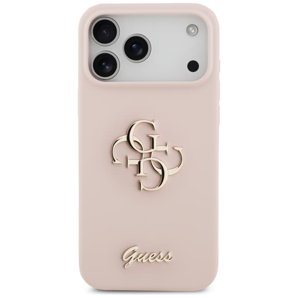 Guess Silicone Big 4G Script skal för iPhone 17 Pro Max rosa