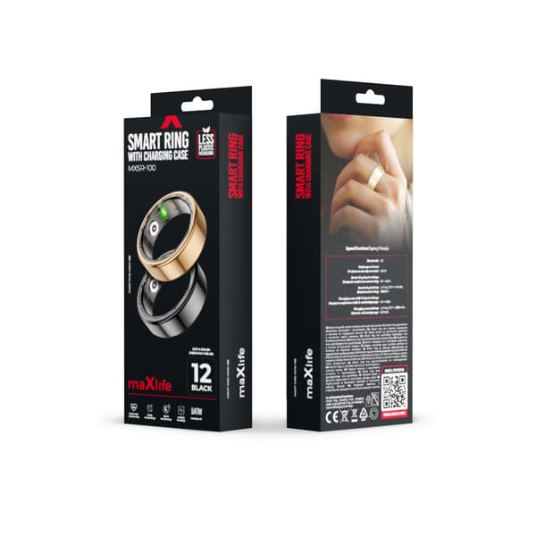 Maxlife smart ring MXSR-100 svart storlek 9