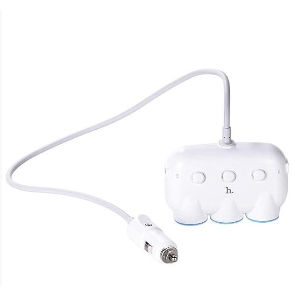 Hoco Bil laddare splitter + 2x USB 2.1A / 1A C1