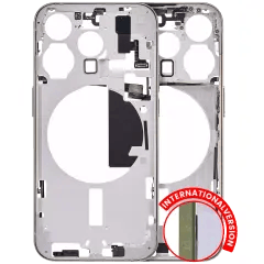 Mellanramshölje med smådelar för iPhone 15 Pro (EU / Global version) (Eftermarknad Plus) (Naturlig Titan)