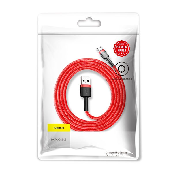 Baseus kabel Cafule USB - micro USB 1,0m 2,4A röd
