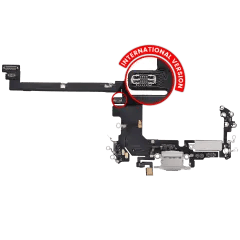 Laddningsport flexkabel för iPhone 17 Pro (Eftermarknad Plus) (Internationell version) (Silver)