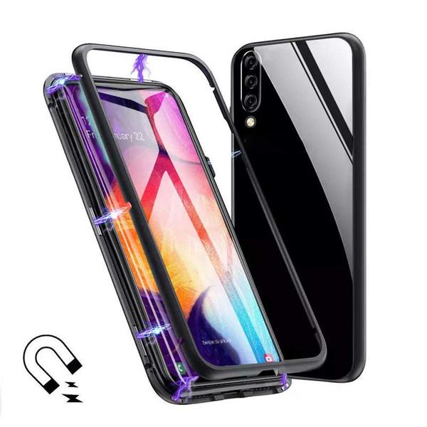 Metallmagnetglasfodral till Samsung Galaxy A10