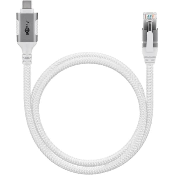 Goobay USB-C 3.1 till RJ45 netvärksadapter 10 m CAT6 1 Gbit/s vit vit