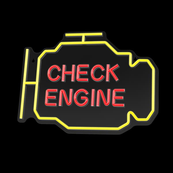 Neon PLEXI LED CHECK ENGINE gul röd NNE21 Neolia