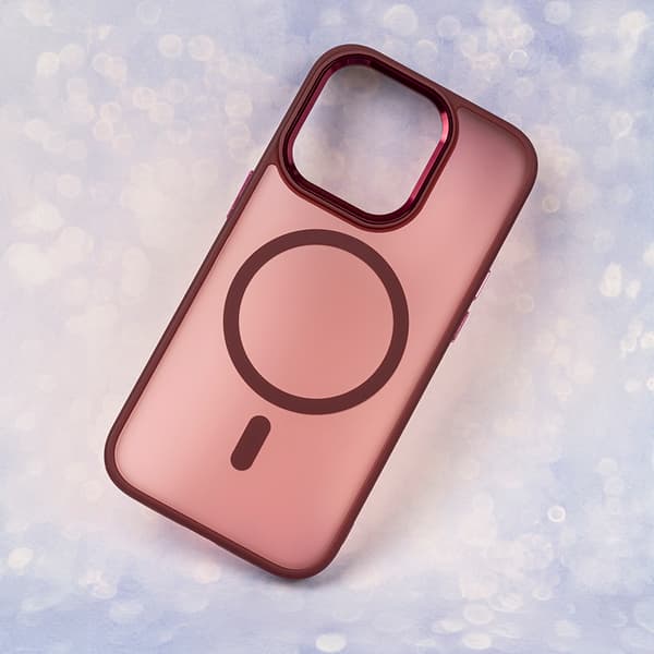 Frozen Mag skal för iPhone 16 Pro Max röd
