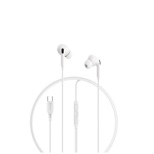 Devia trådbundna hörlurar Kintone A2 Digital USB-C vit