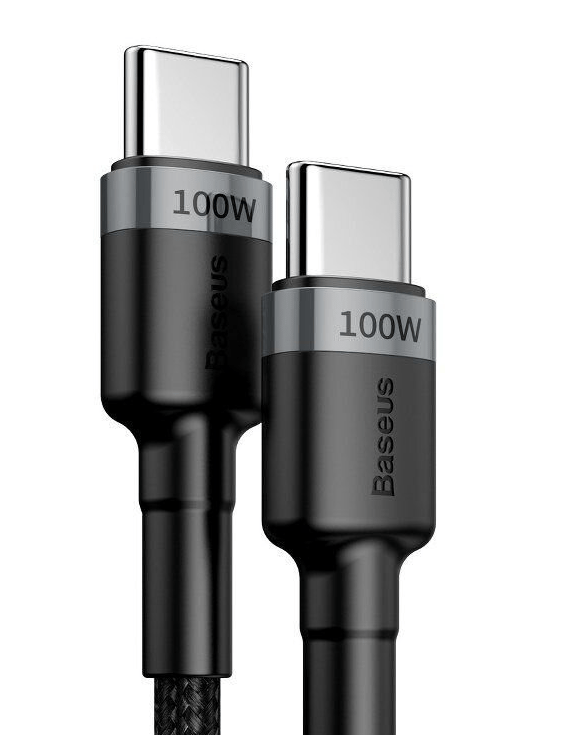 2 st 2m USB-C-usbc Baseus 100W snabbladdningsstöd