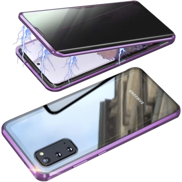 Sekretess magnetfodral för Samsung Galaxy S20 lila