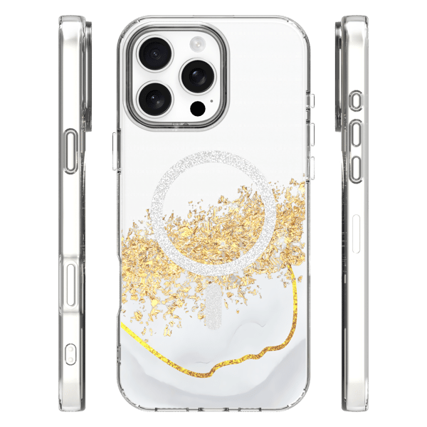 Epoxy Mag-fodral för iPhone 16 Pro 6,3\" vit
