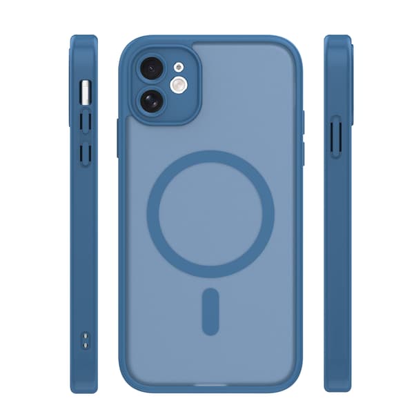 Mag Matt skal för iPhone 11 mörkblå kameraskydd