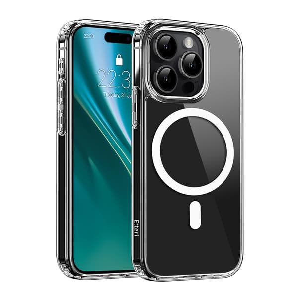 Hybrid Mag Case for iPhone 15 Pro Max - TPU/PC, Black