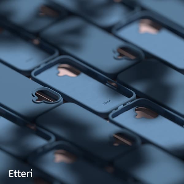 Etteri Silicone Case for iPhone 16 Plus 6.7\" Dark Blue