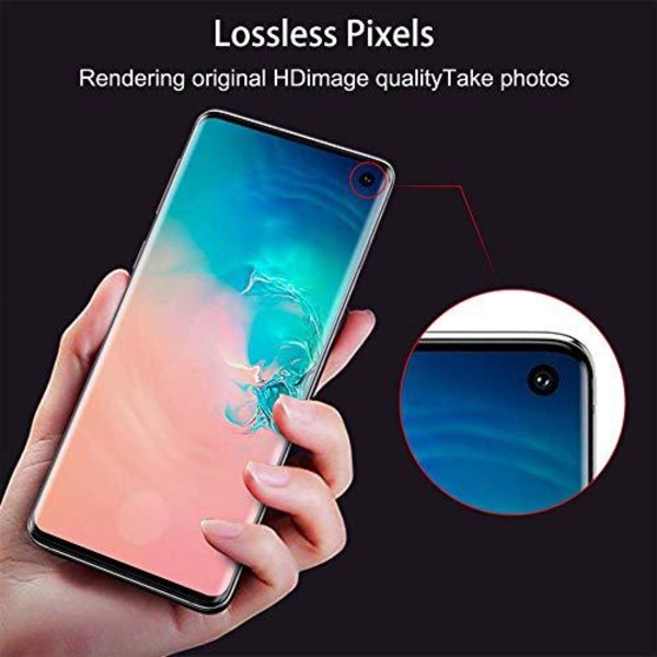 2 st hög kvalitet  heltäckande plexiglas för Samsung s10 plus Transparent