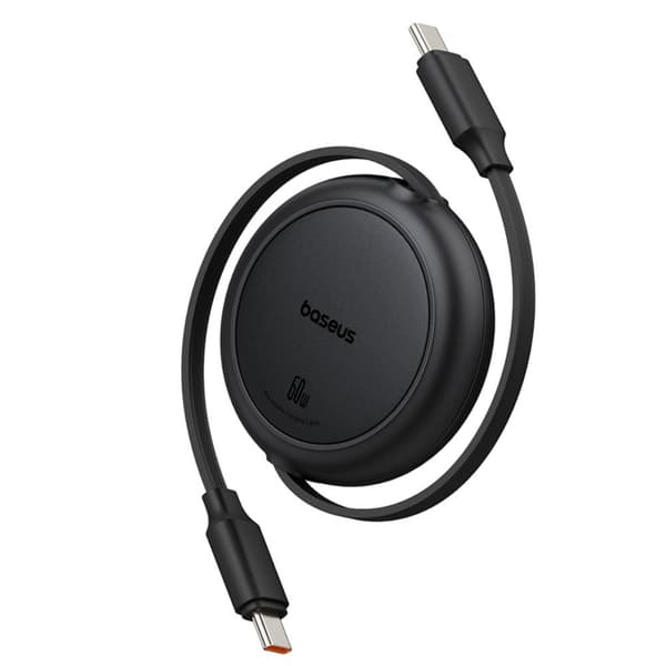 Baseus Free2Pull Mini Laddningskabel USB-C till USB-C 60W 1m Cluster Svart