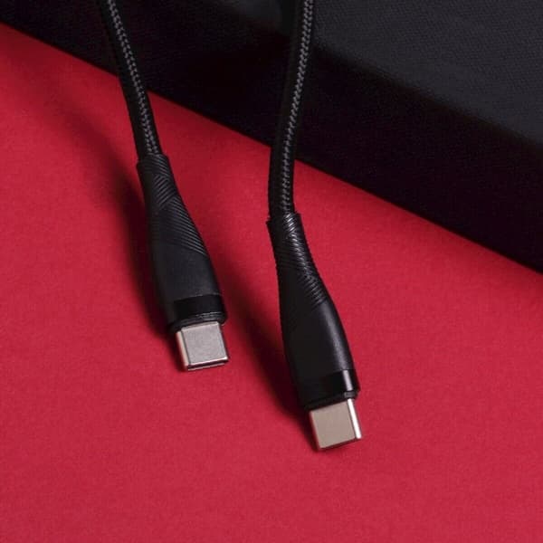 2 st 1 m maXlife kabel Usb-C - Usb-C 60W svart