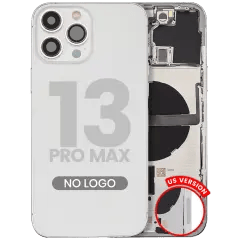 Baksida med smådelar för iPhone 13 Pro Max (amerikansk version) (Aftermarket Plus) (silver)
