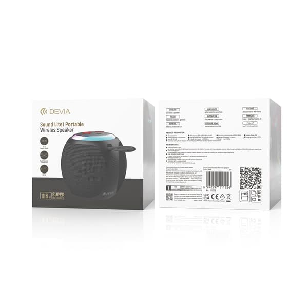 Devia Bluetooth-högtalare Lite1 svart svart